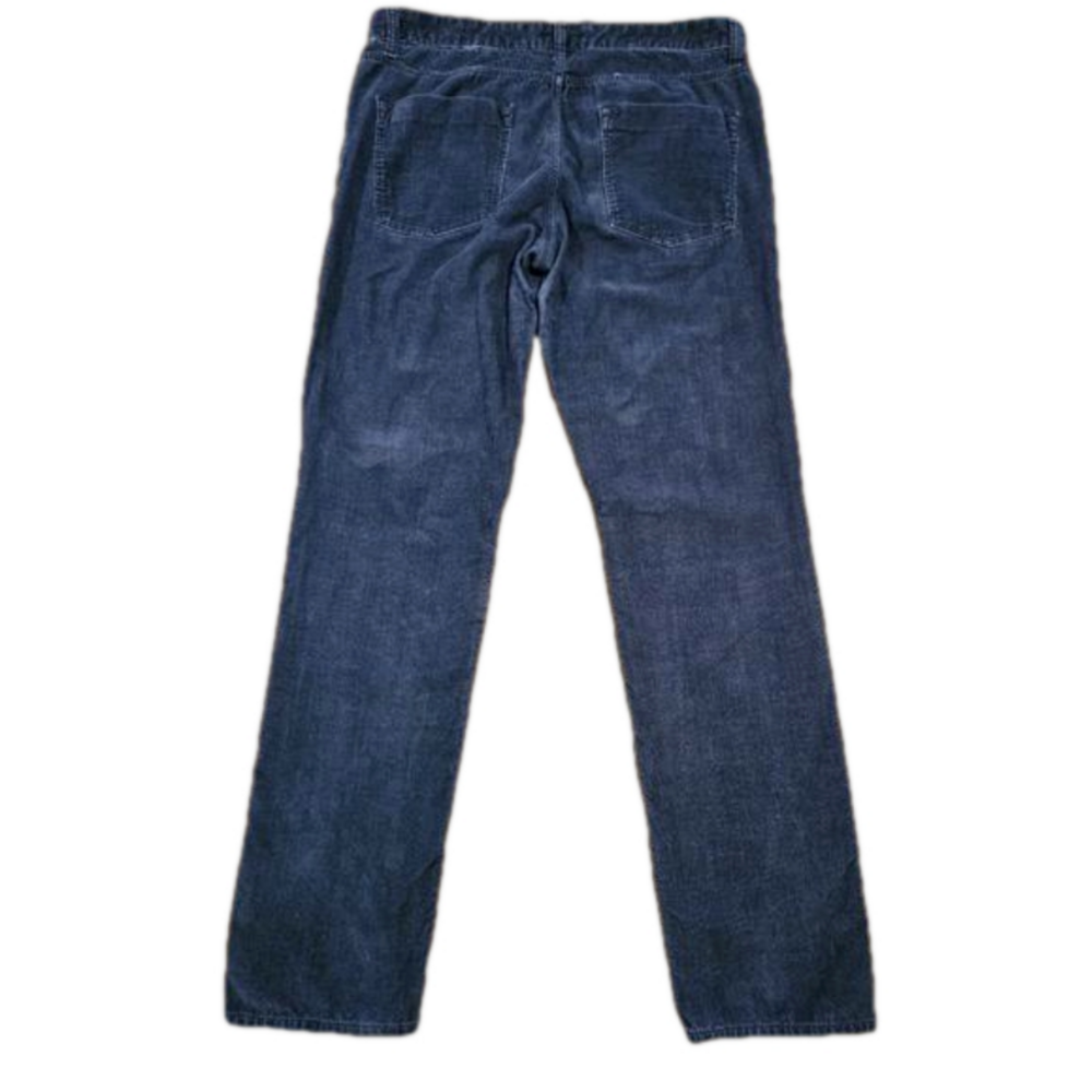 THEORY WOMEN'S NAVY BLUE ZIGGY SLIM LEG MID-RISE CORDUROY PANTS SIZE 34 - Picture 3 of 8